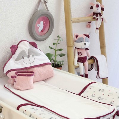 Doudou raton laveur olga 25 cm