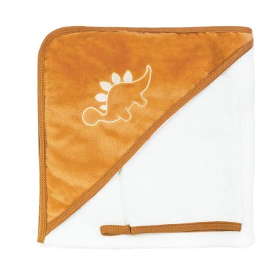 Cape de bain et gant diplododo camel