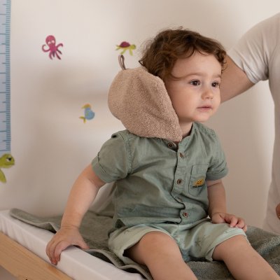 Gant de toilette sable