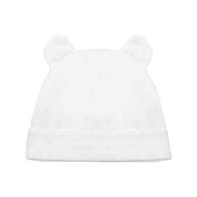 Bonnet bébé blanc oreille