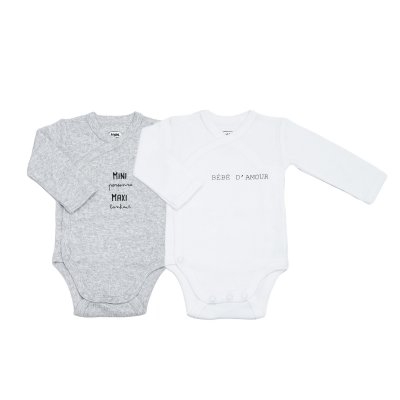 Lot de 2 body mini maxi 1 mois