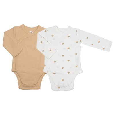 Lot de 2 body coeurs naissance