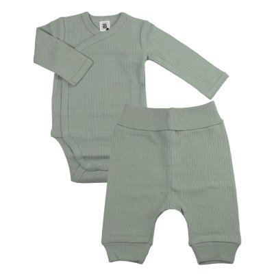 Ensemble body et pantalon 1 mois vert olive