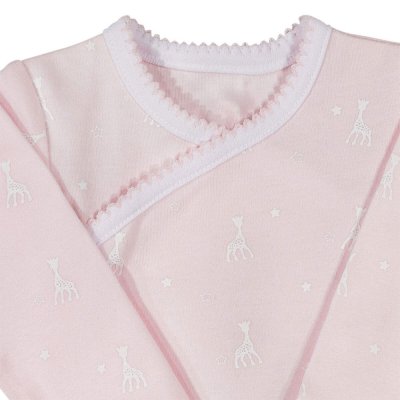 Body croisé 3 mois sophie la girafe rose