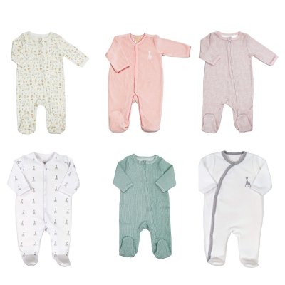Ensemble de naissance 6 pyjamas 3 mois rose