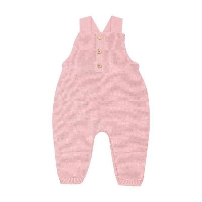 Salopette maille vieux rose 1-3 mois