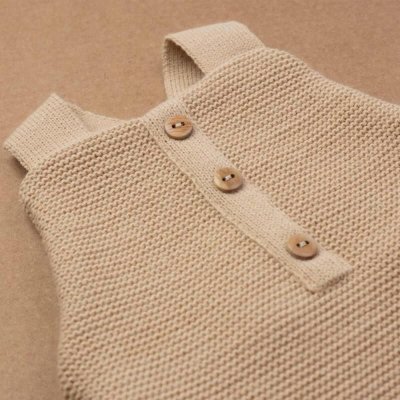 Salopette maille caramel 1-3 mois