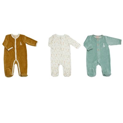 Ensemble de naissance 3 pyjamas naissance