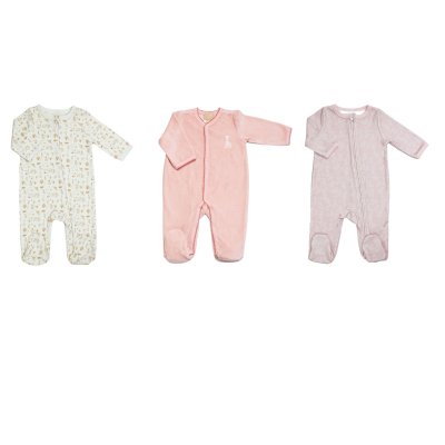 Ensemble de naissance 3 pyjamas 1 mois rose