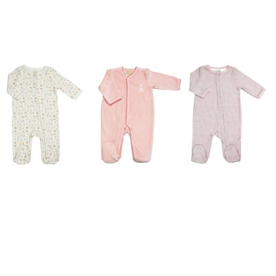 Ensemble de naissance 3 pyjamas 3 mois rose