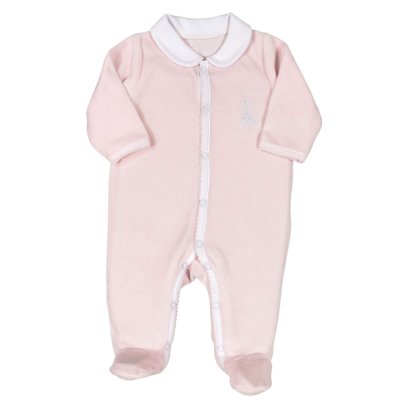 Pyjama velours sophie la girafe 1 mois rose