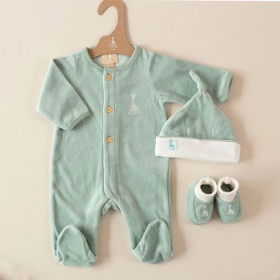Ensemble de naissance sophie la girafe - vert sauge