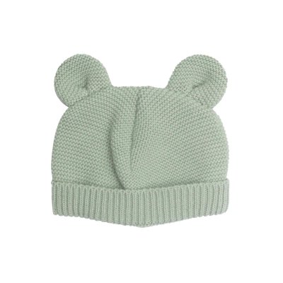 Bonnet bébé maille vert olive naissance