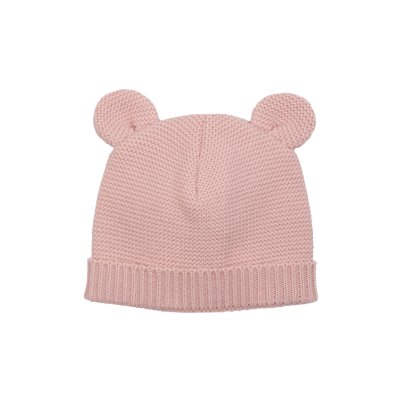 Bonnet bébé maille rose