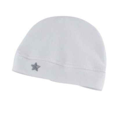 Bonnet naissance coton blanc