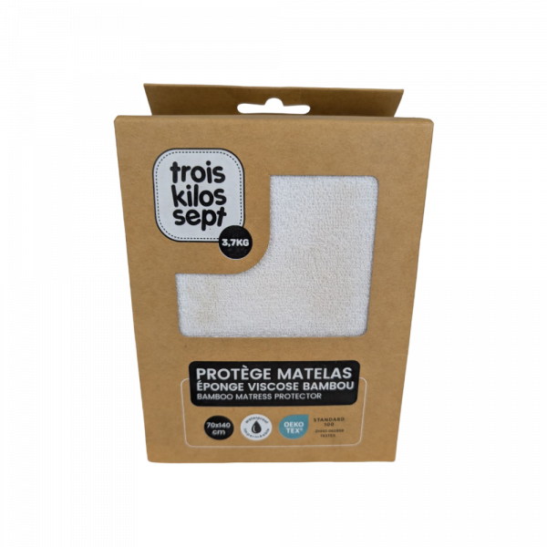 Les imparfaits - alèse en viscose de bambou 70 x 140 cm Trois kilos sept