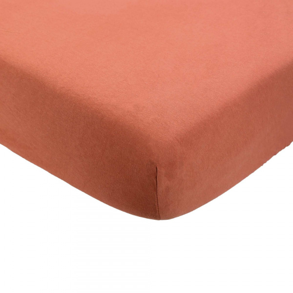 Les imparfaits - drap housse terracotta 60 x 120 cm Trois kilos sept
