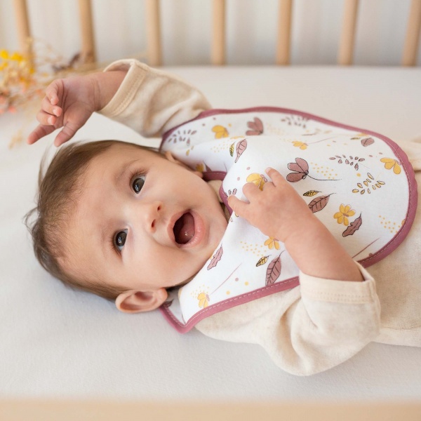 Lot de 7 bavoirs 1er âge flower Trois kilos sept