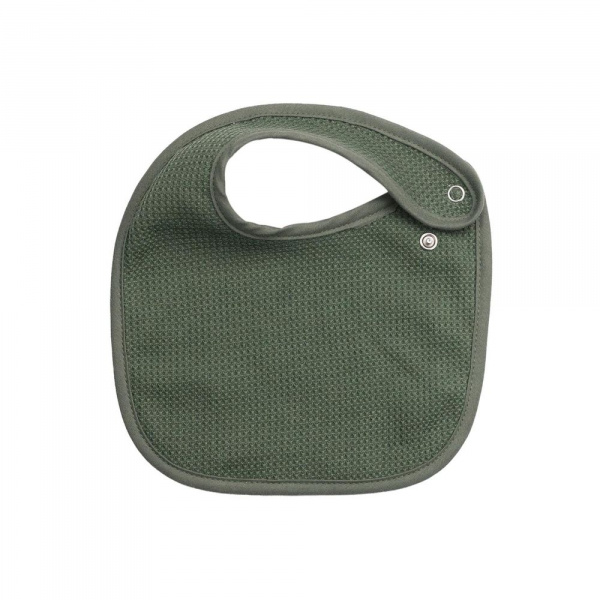 Lot de 6 bavoirs naissance nid d'abeille unis sauge Trois kilos sept