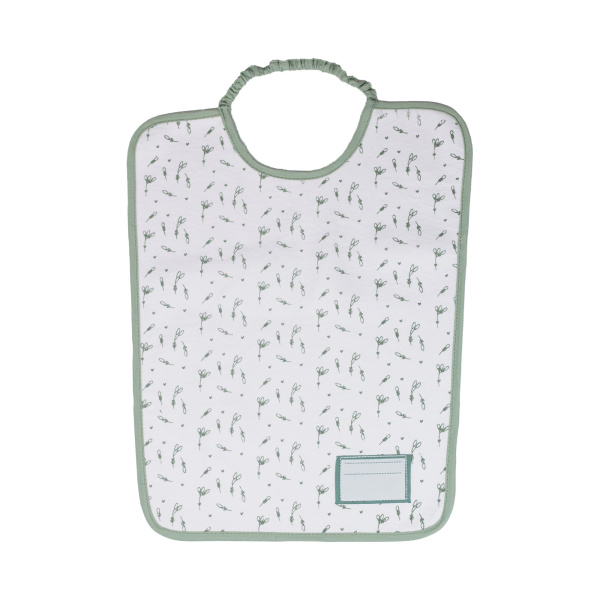 Lot de 2 bavoirs maternelle vert Trois kilos sept