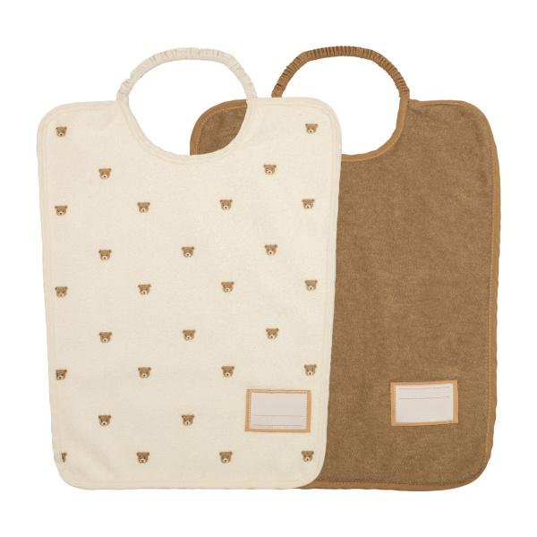 Lot de 2 bavoirs maternelle ours Trois kilos sept