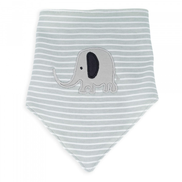 Lot de 3 bavoirs en coton elephant gris Trois kilos sept