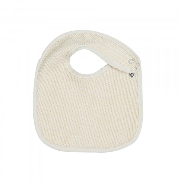 Lot de 6 bavoirs naissance nid d'abeille unis beige & choco Trois kilos sept