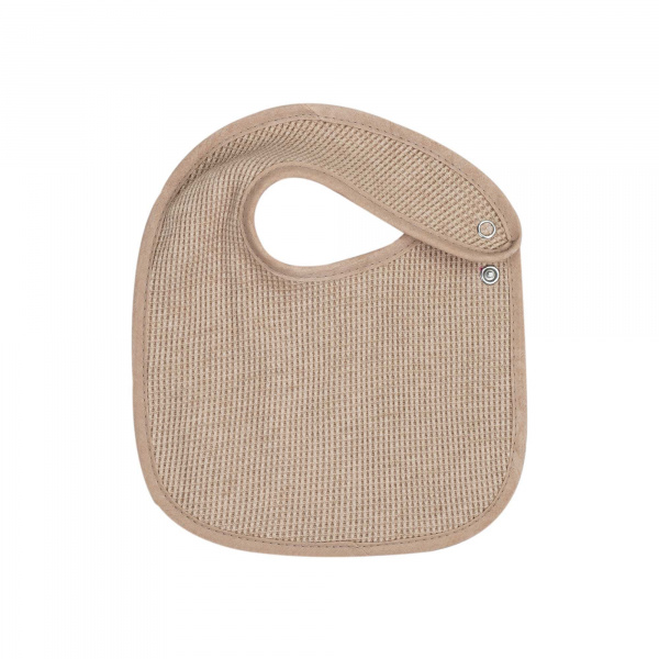 Lot de 6 bavoirs naissance nid d'abeille unis beige & choco Trois kilos sept