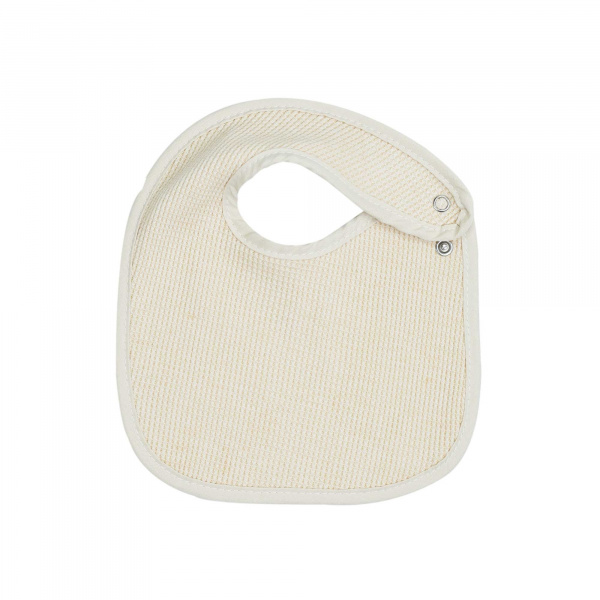 Lot de 6 bavoirs naissance nid d'abeille unis beige & choco Trois kilos sept