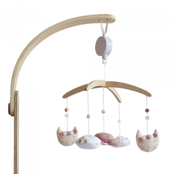 Mobile musical bébé rose et lili Trois kilos sept