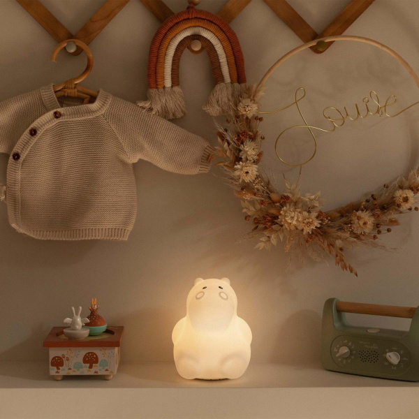 Veilleuse bébé silicone bluetooth hippo Trois kilos sept