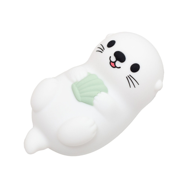 Veilleuse bébé silicone loutre 17 cm Trois kilos sept
