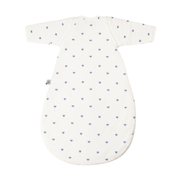 Gigoteuse coton manches amovibles coeurs bleus 6/18 mois Trois kilos sept