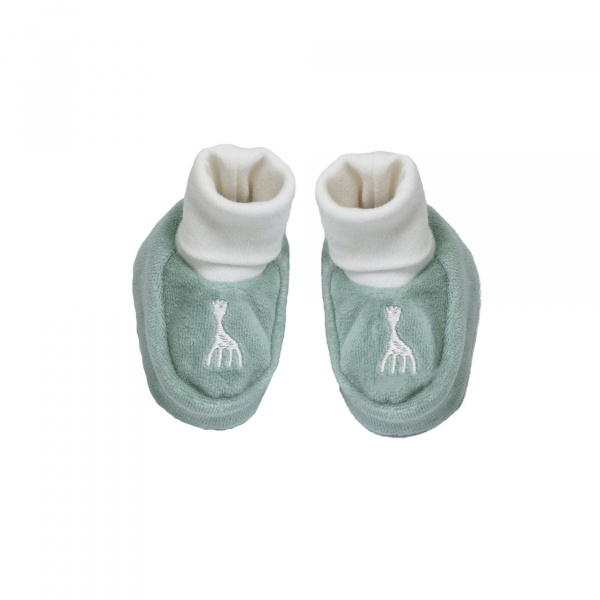 Chaussons sophie la girafe 1/3 mois olive Trois kilos sept