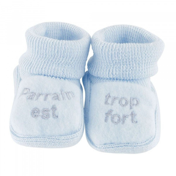 Les imparfaits - chaussons parrain - bleu Trois kilos sept