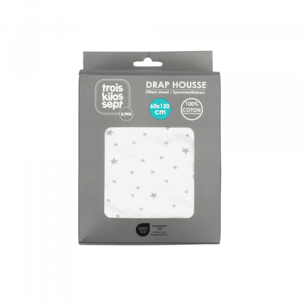 Drap housse moutarde 70 x 140 cm Trois kilos sept