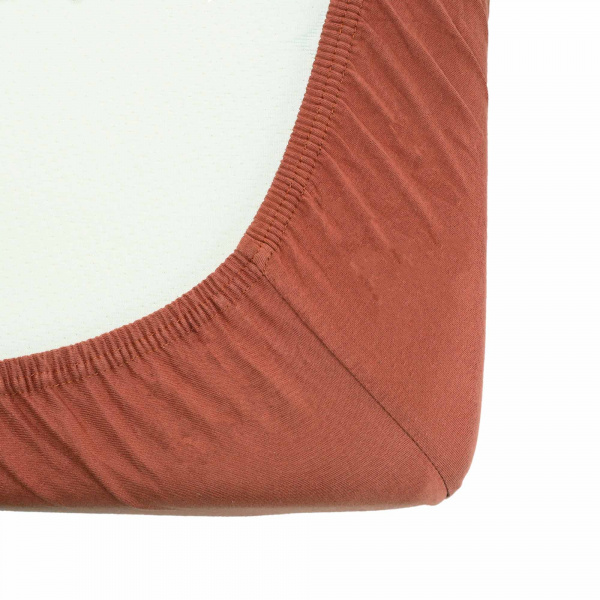 Drap housse terracotta 60 x 120 cm Trois kilos sept