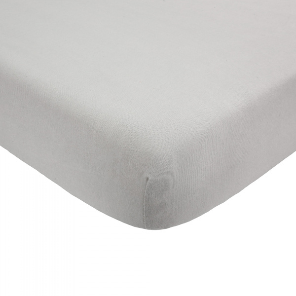 Drap housse gris 60 x 120 cm Trois kilos sept