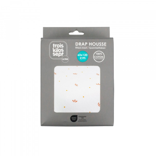 Drap housse gatsby 70 x 140 cm Trois kilos sept