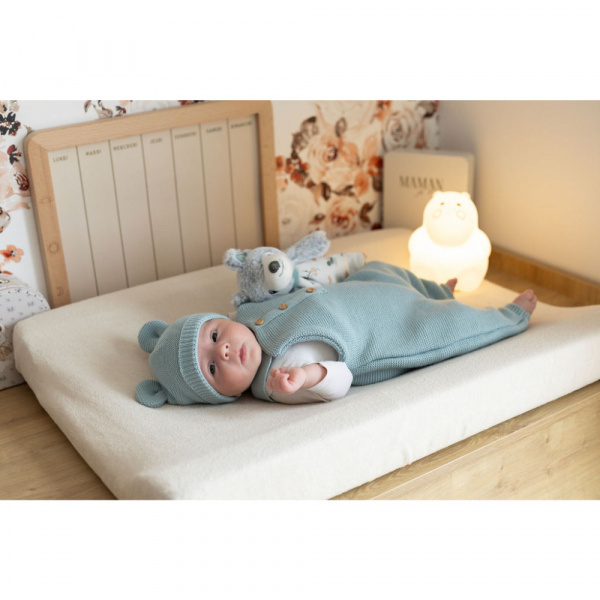 Lot de 2 housses de matelas à langer sable/vieux rose Trois kilos sept