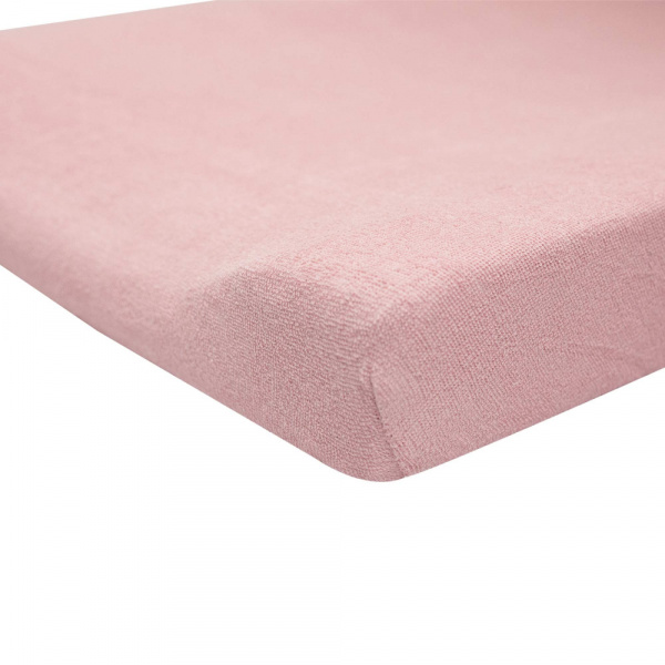Lot de 2 housses de matelas à langer sable/vieux rose Trois kilos sept