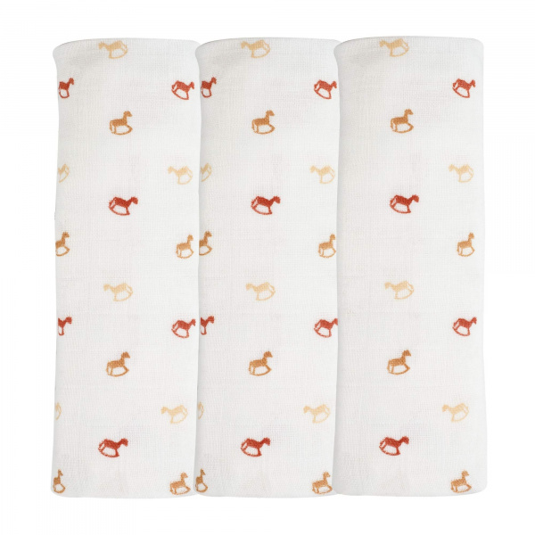 Lot de 3 langes cheval ecru Trois kilos sept