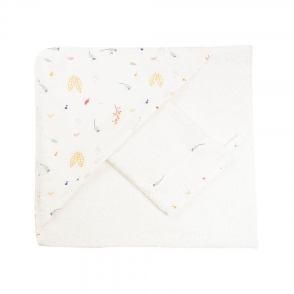 Cape de bain bébé léonard - cache cache en forêt Trois kilos sept