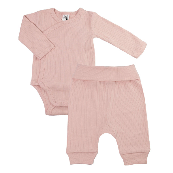 Ensemble body et pantalon 1 mois rose Trois kilos sept