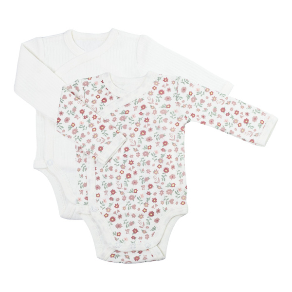 Lot de 2 bodies manches longues liberty naissance Trois kilos sept