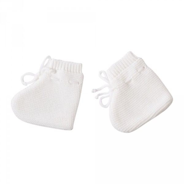 Ensemble naissance bébé brassière, bonnet et chaussons - blanc Trois kilos sept