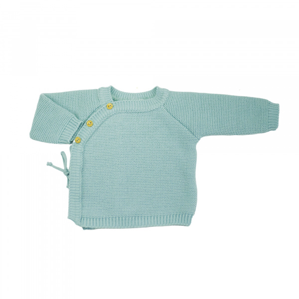 Brassière bébé naissance point mousse 0/1 mois - sauge Trois kilos sept