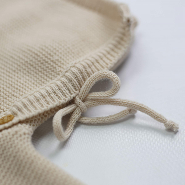 Brassière bébé naissance point mousse 0/1 mois - sable Trois kilos sept