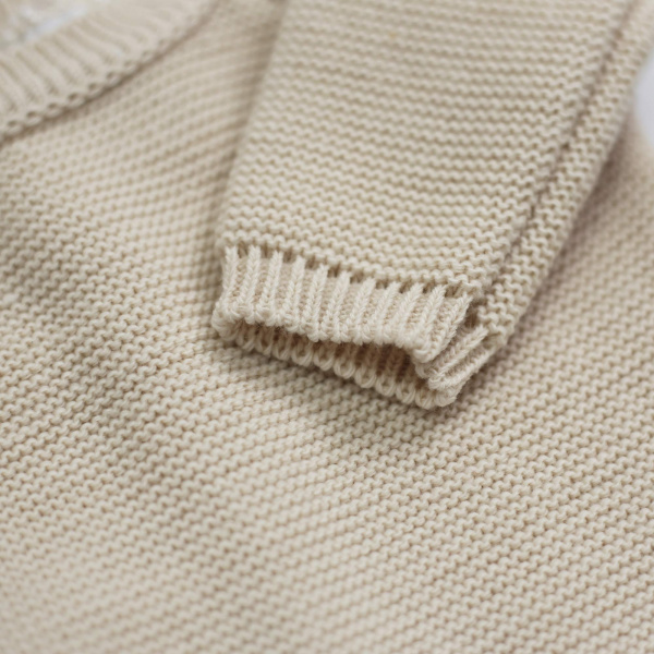 Brassière bébé naissance point mousse 0/1 mois - sable Trois kilos sept