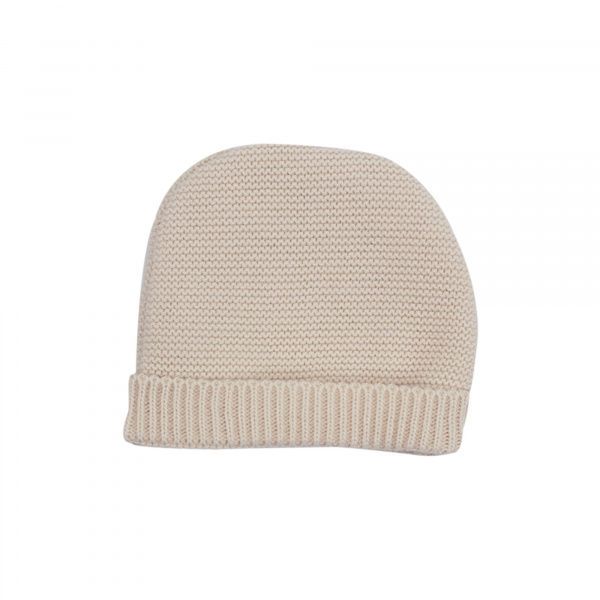 Ensemble naissance bébé brassière, bonnet et chaussons - sable Trois kilos sept